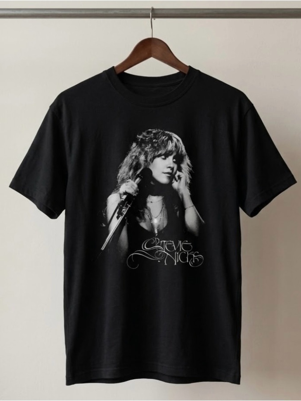 Stevie Nicks Fleetwood Mac Tour 90s Black Graphic Tee